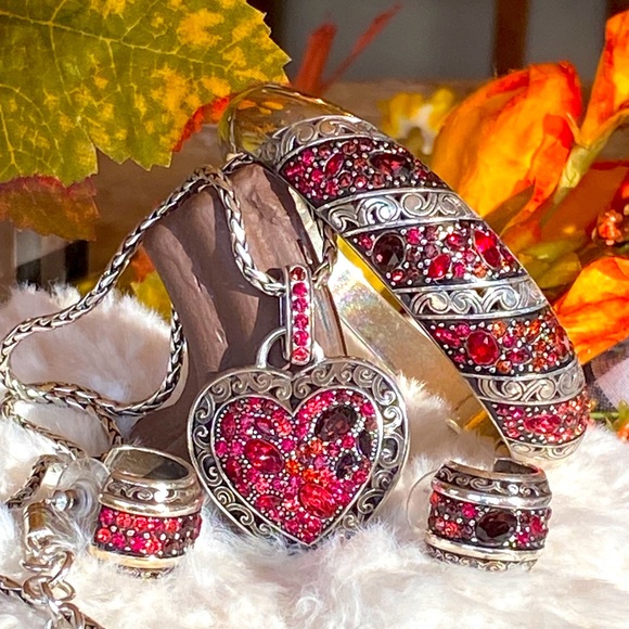 Brighton Jewelry - ⭐️SOLD⭐️Brighton CRYSTAL VOYAGE Red Swarovski CrysNecklace Bracelet Earrings